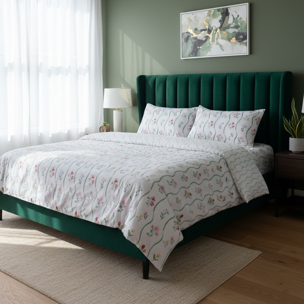 Floral Waves 6PC Duvet Cover Set