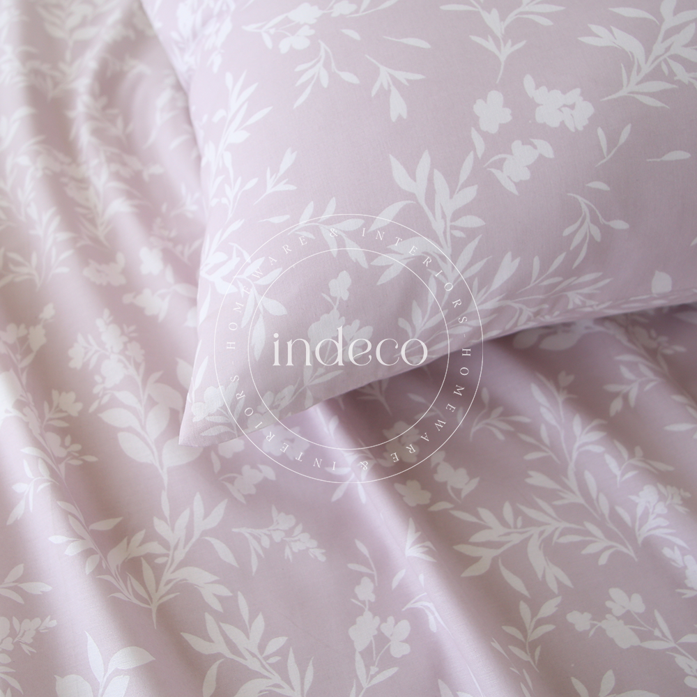 Soft Pink Floral Bedsheet Set