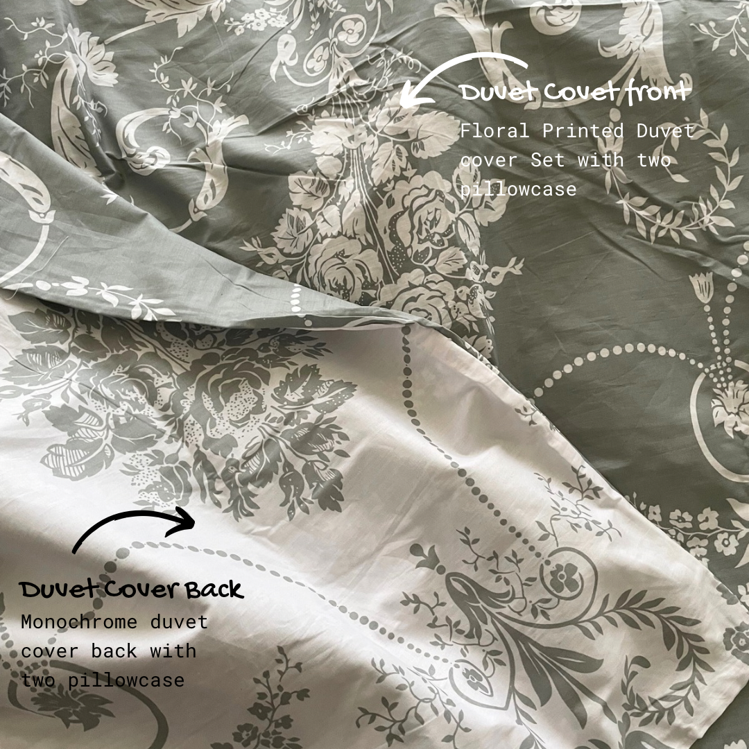 Josette Grey Duvet Cover Set