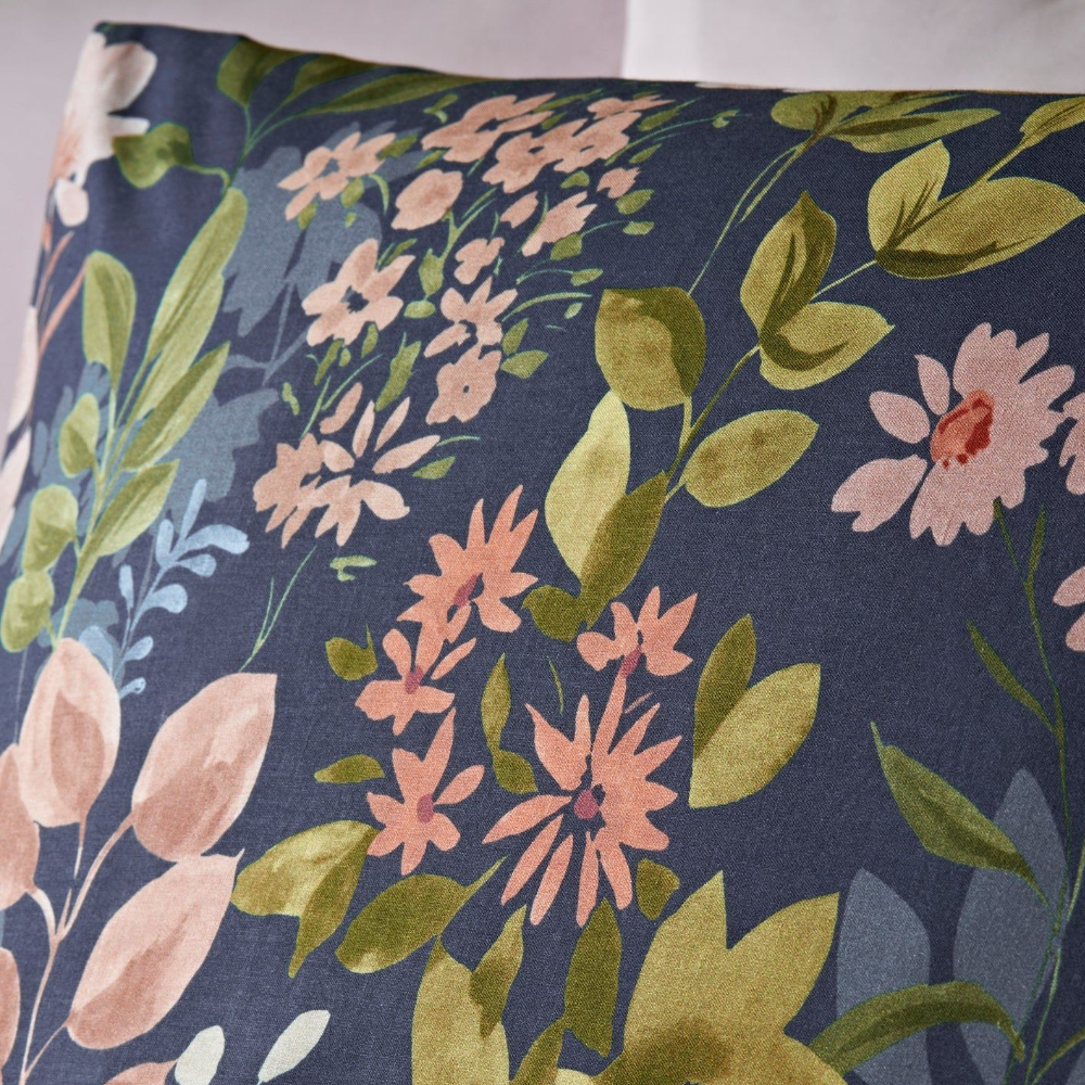 Navy Floral Duvet Cover Set