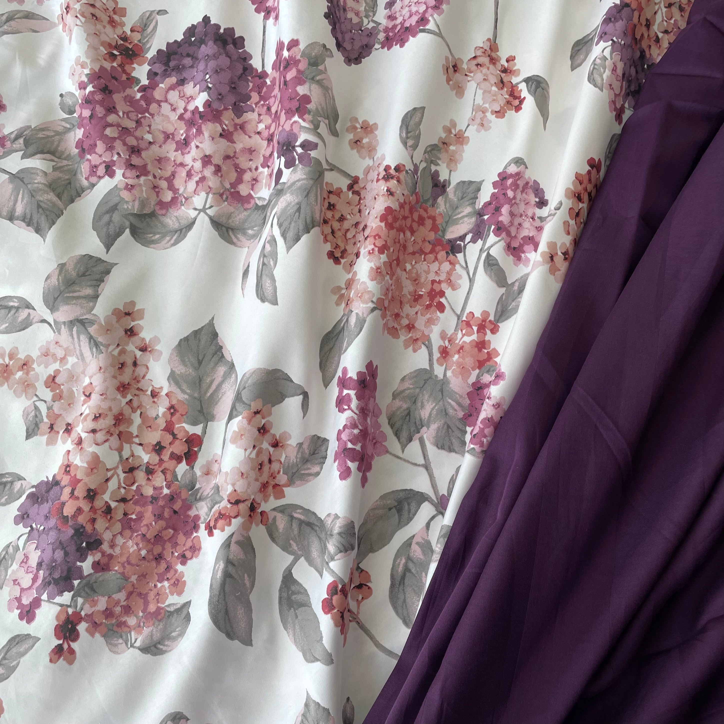 Hydrangea Garden Sateen Duvet Cover Set