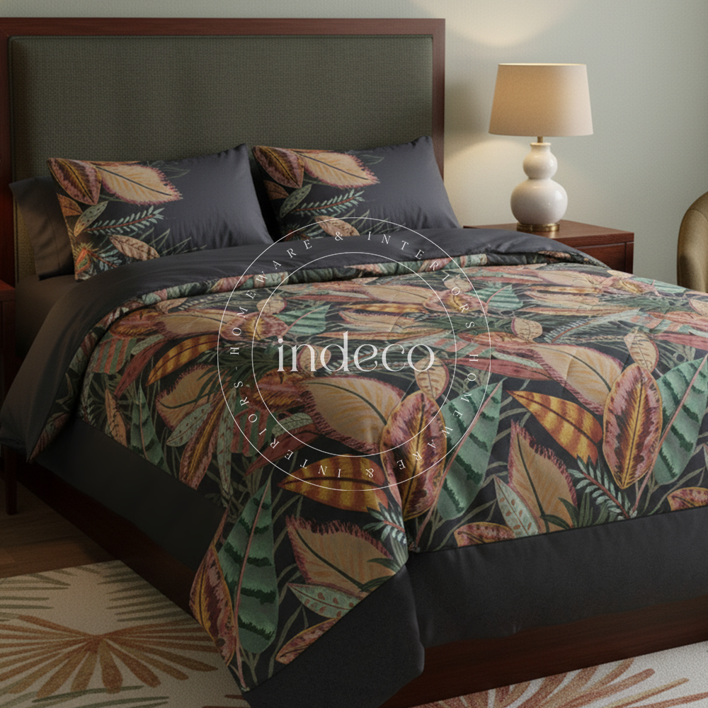 Midnight Wild Botanical Duvet Cover Set