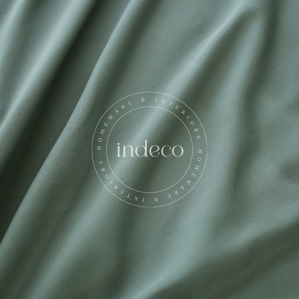 Sage Green Luxe Sateen Duvet Cover Set