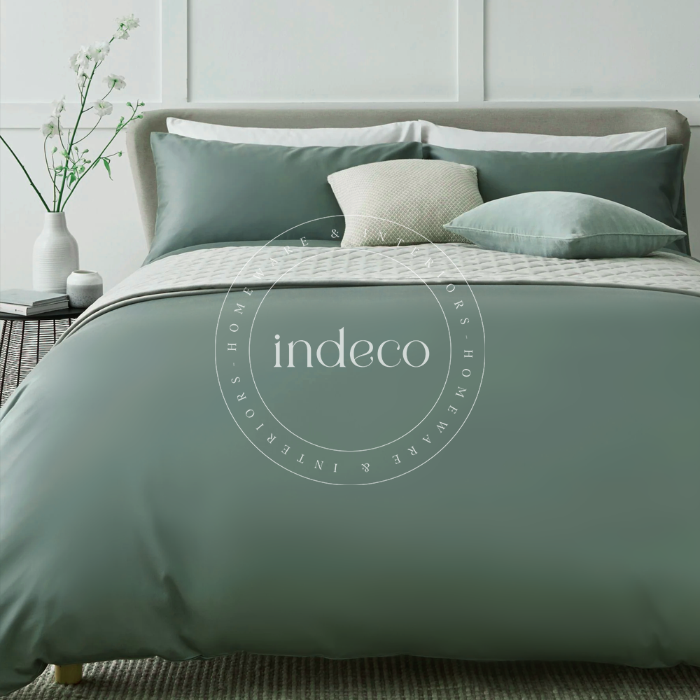 Sage Green Luxe Sateen Duvet Cover Set