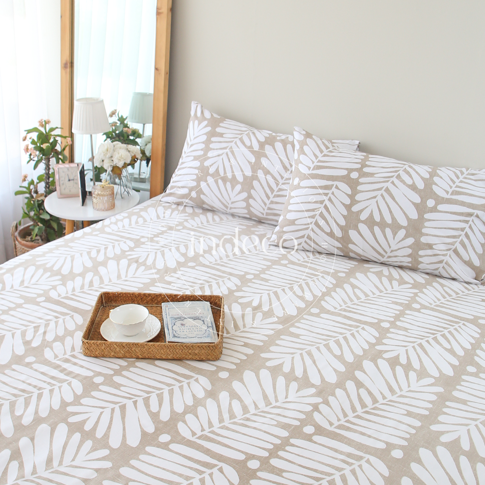 Leaf Brown Percale Duvet Cover