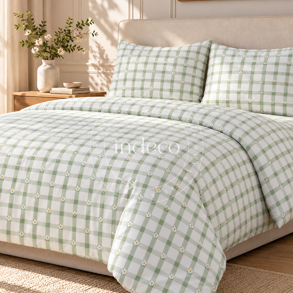 Gingham Daisies Bedsheet Set