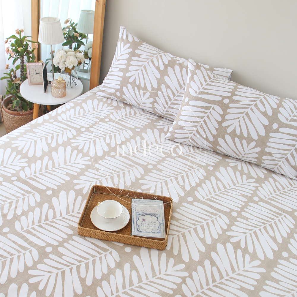 Leaf Brown Percale Duvet Cover