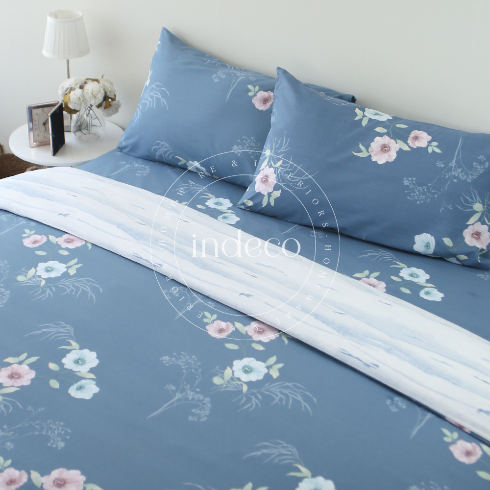 Blue Fjord Floral Duvet Cover Set