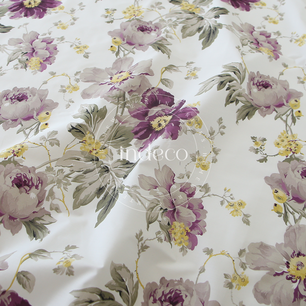 Purple Peonies Bedsheet Set