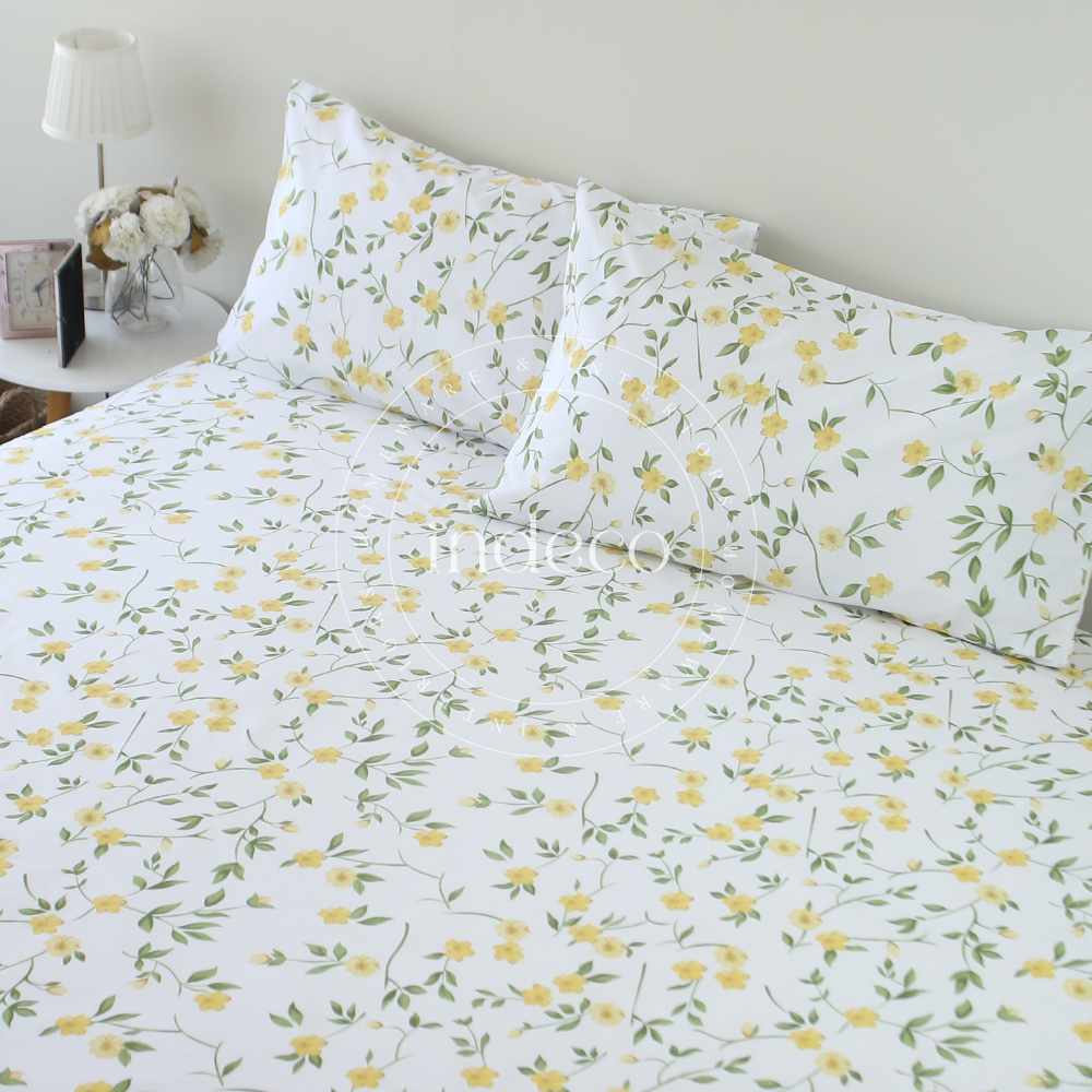 Jessamine Yellow Bedsheet Set