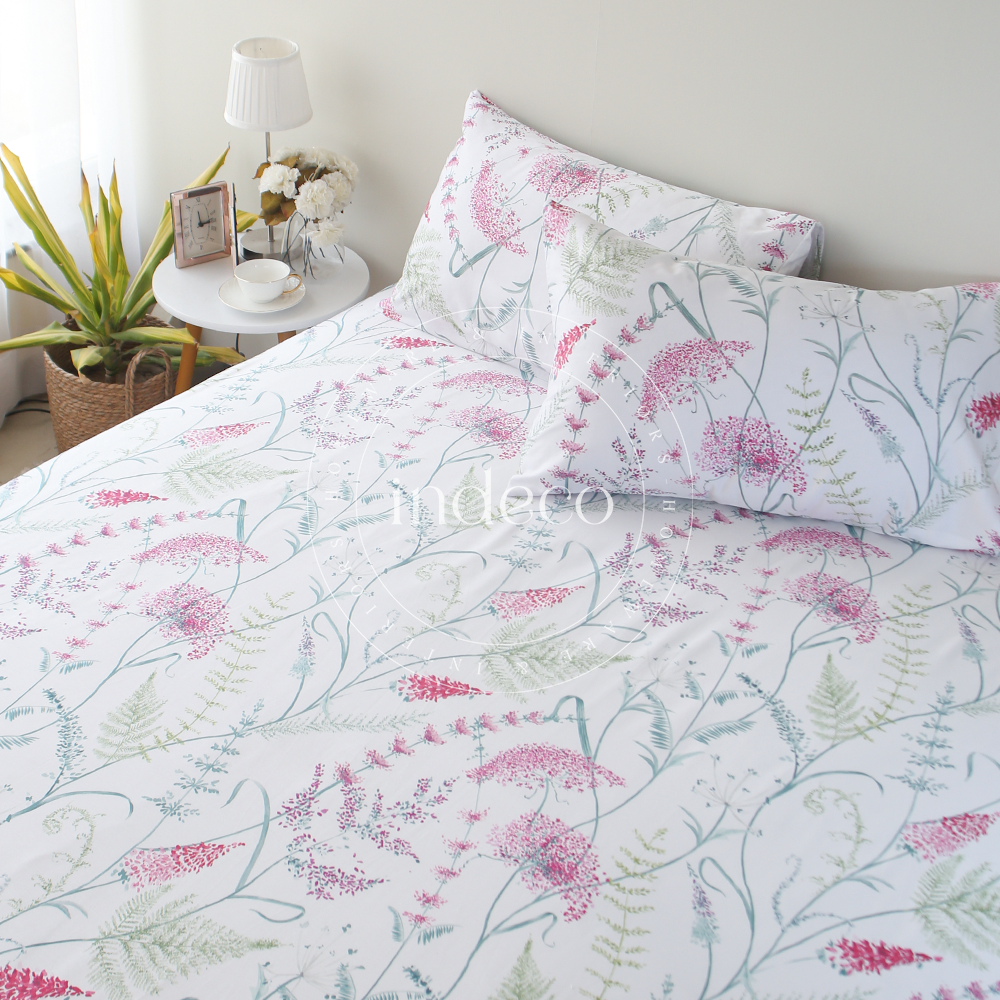 Spring Garden Sateen Fitted Bedsheet Set