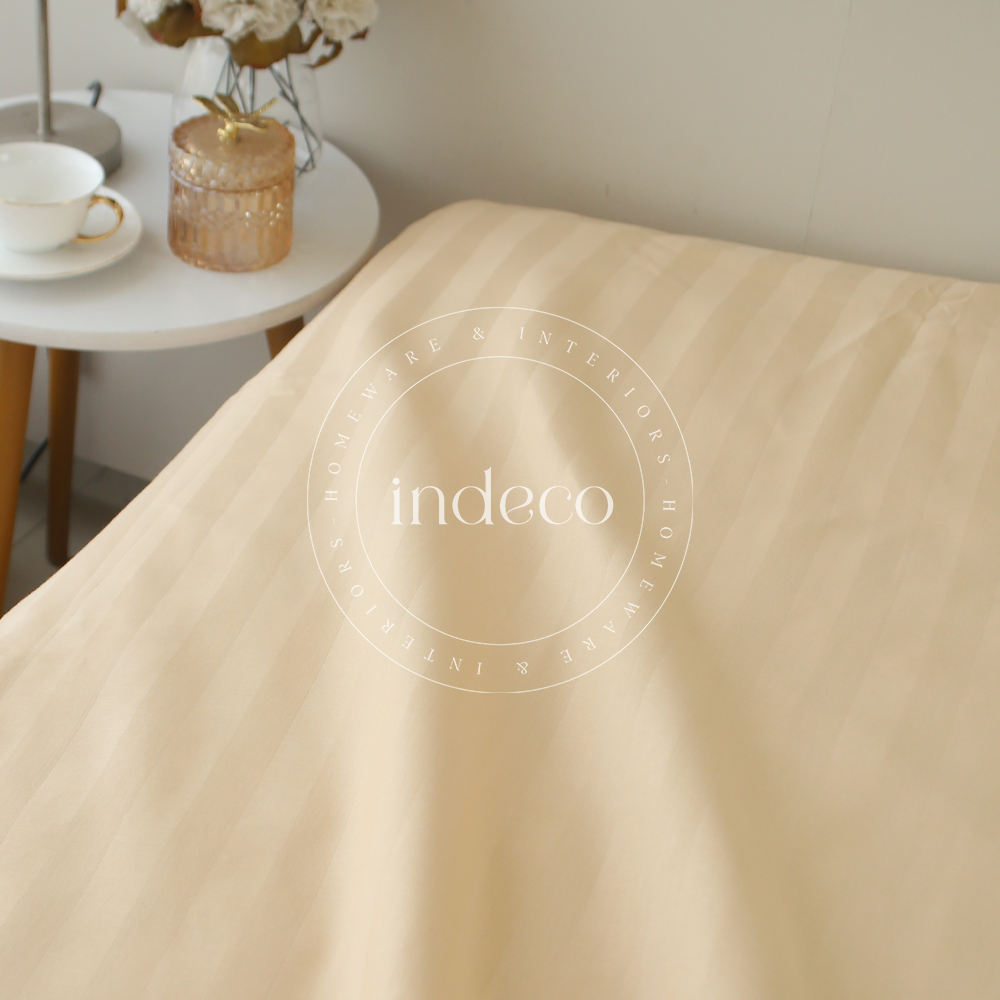 Light Gold Stripes 4PC Duvet Cover Set