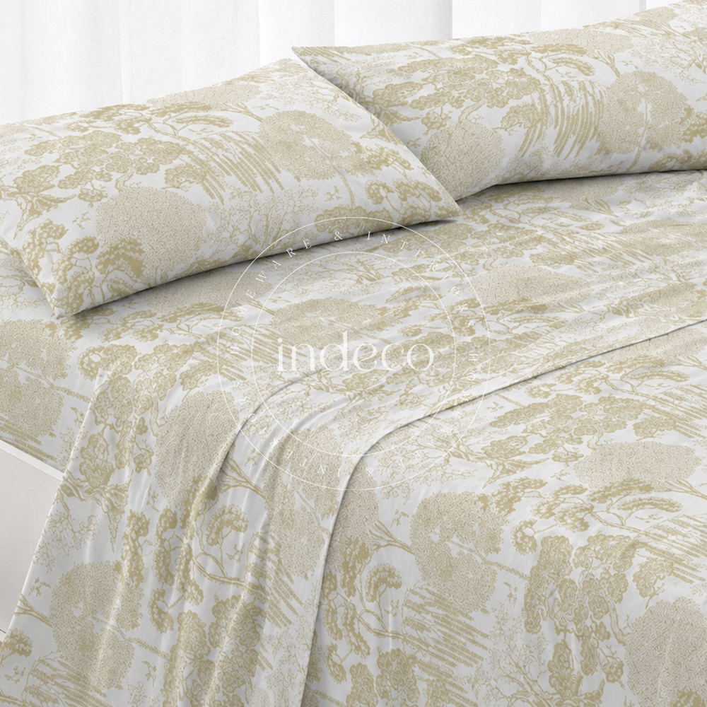 Ochre Chinoiserie Bedsheet Set
