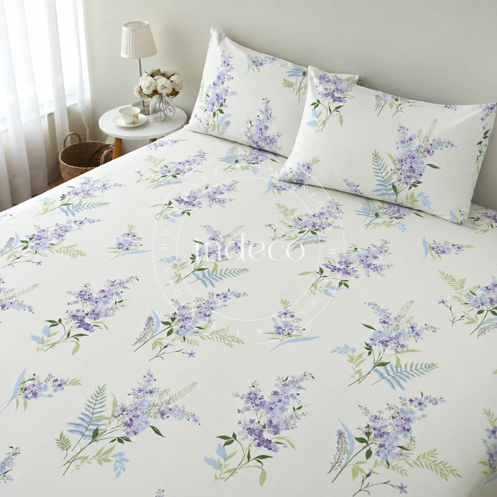 Lavender Sprigs Bedsheet Set