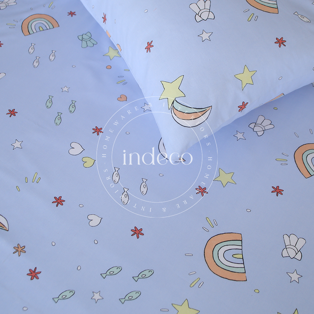 Moon & Star Single Sheet And Pillowcase Set