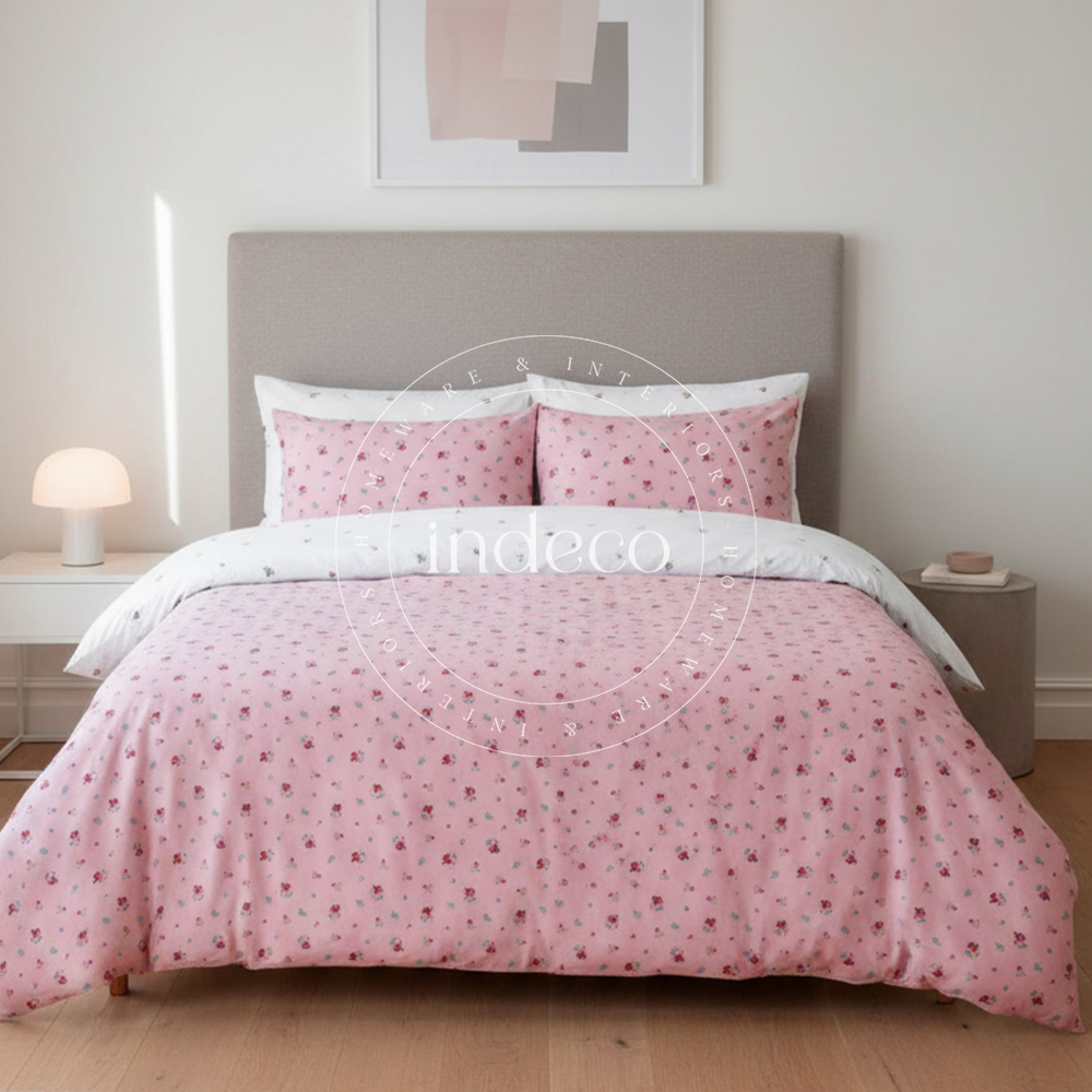 Pink Rosa Reversible Duvet Cover Set