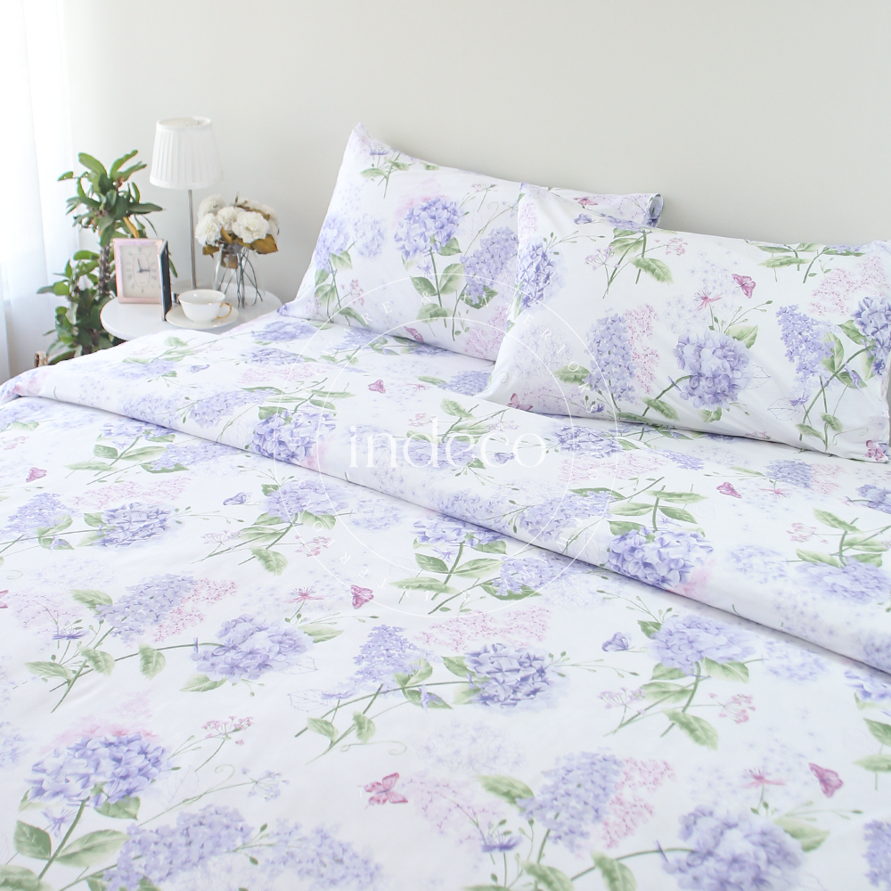 Hydrangea Lilac Duvet Cover Set