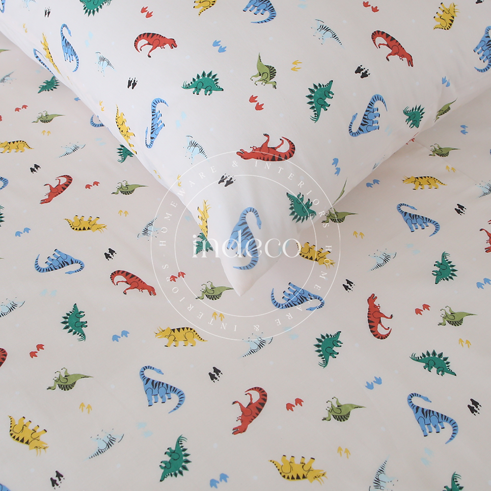 Dino Land Single Sheet And Pillowcase Set