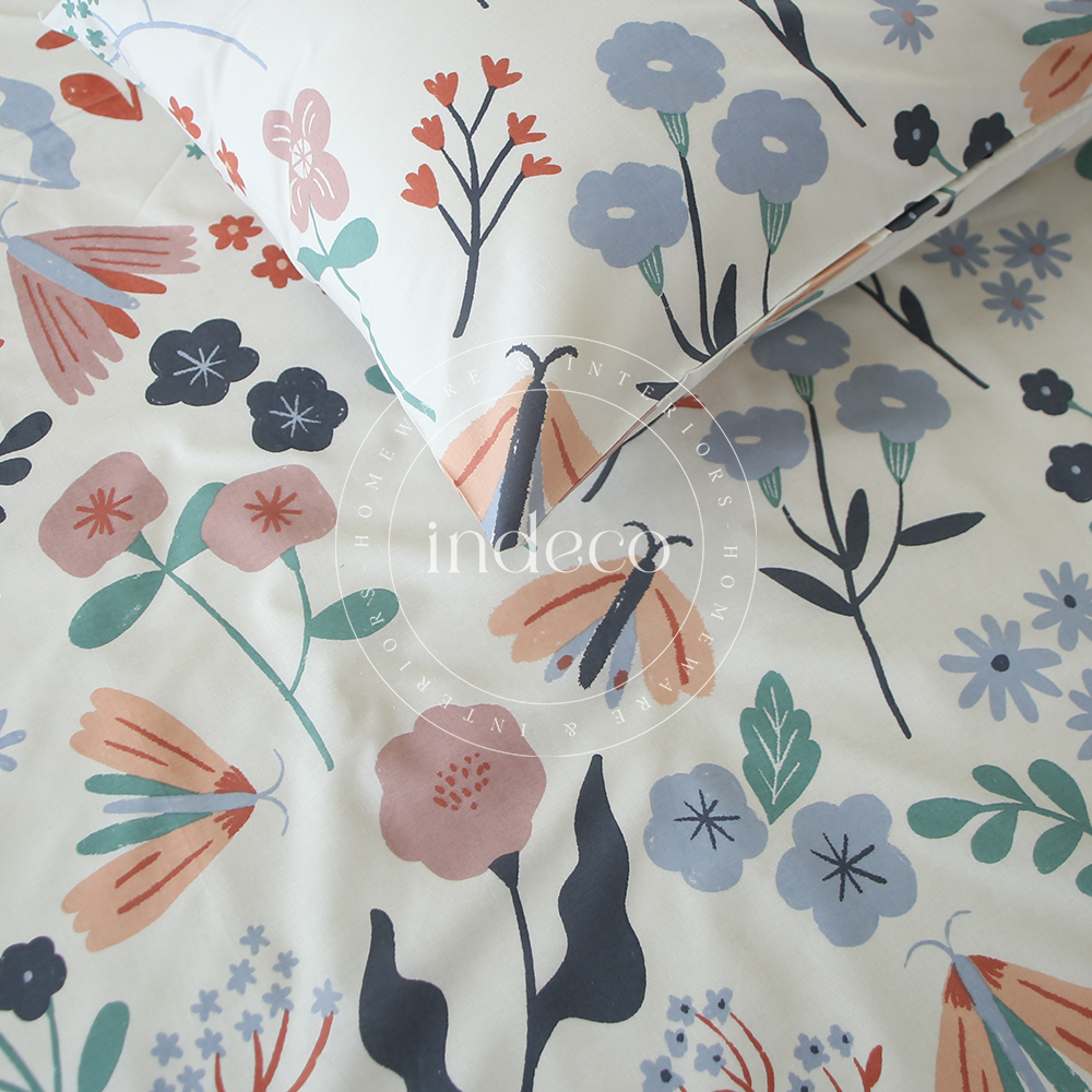 Whimsical Bloomscape Bedsheet Set