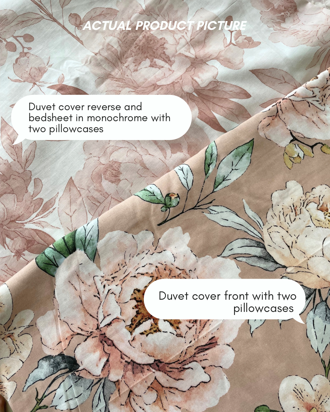 Pink Rose Duvet Cover Set
