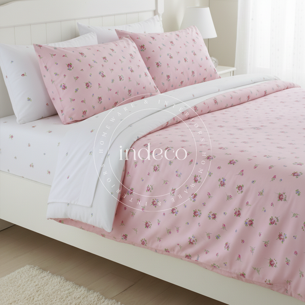 Pink Rosa Reversible Duvet Cover Set