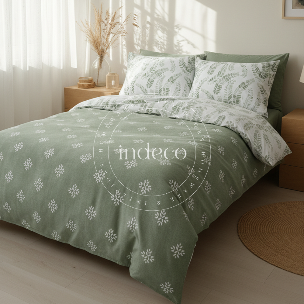 Aveline Green Duvet Cover Set