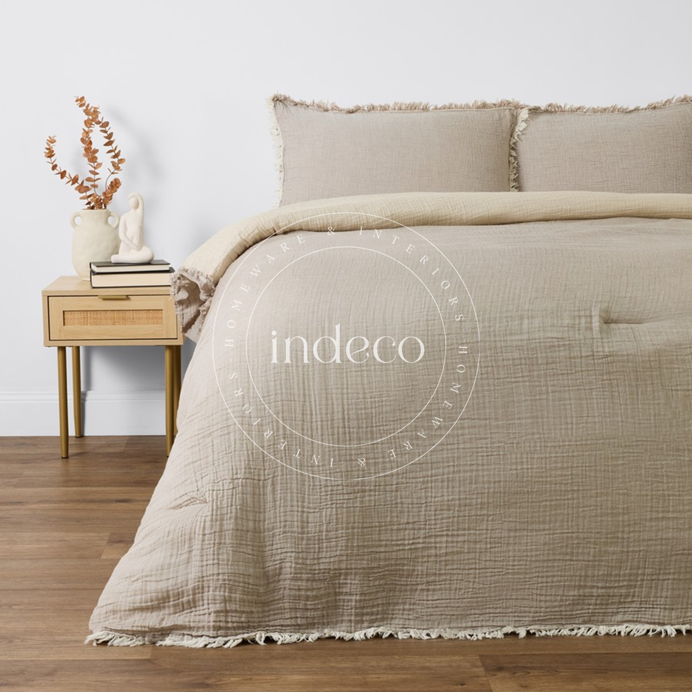 Muslin fabric polyester filled Comforter Set