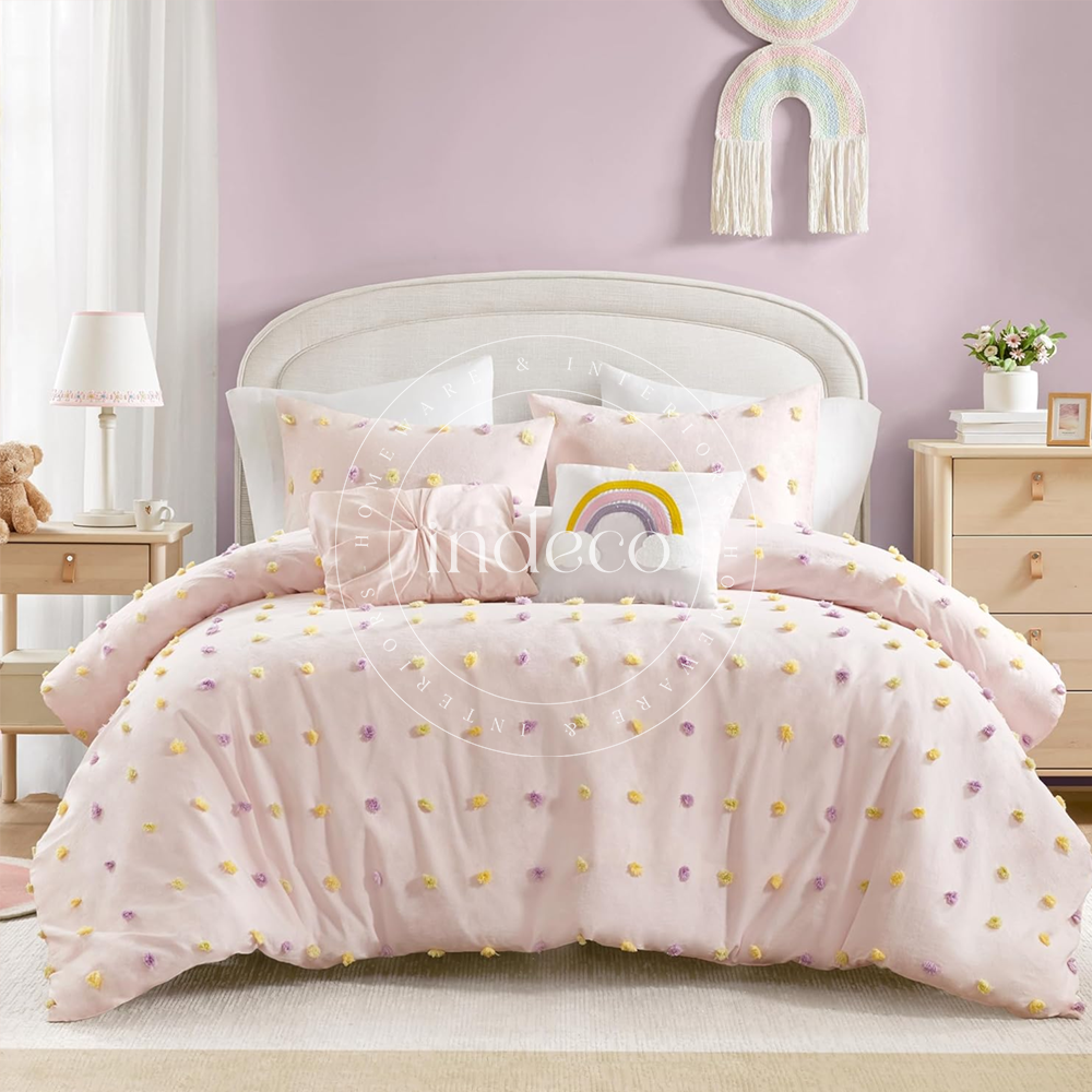 Pom Pom Cotton Zeen Bedsheet Set