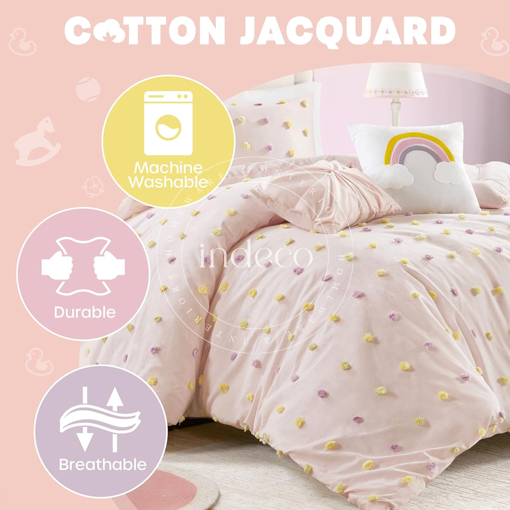 Pom Pom Cotton Zeen Bedsheet Set