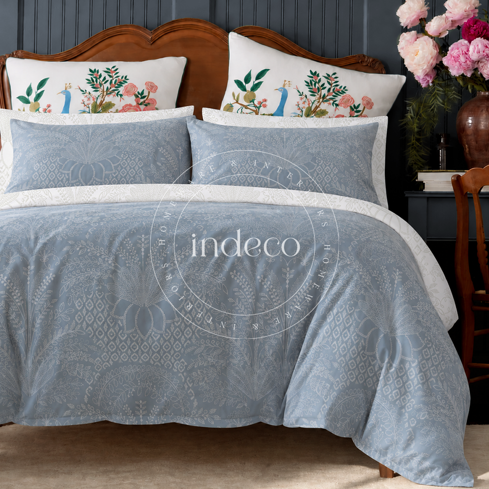 Celeste Jacquard Reversible Duvet Cover Set