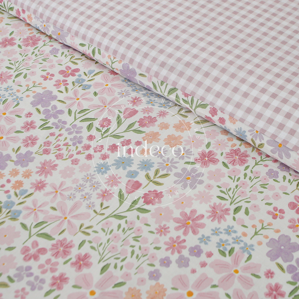 Pink Ditsy Floral Duvet Set