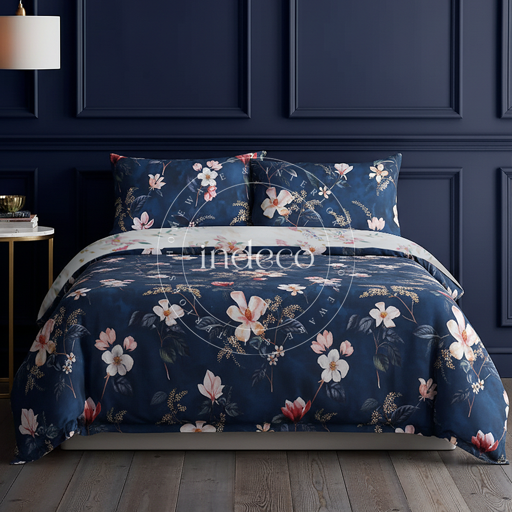 Midnight Blossom Duvet Cover Set