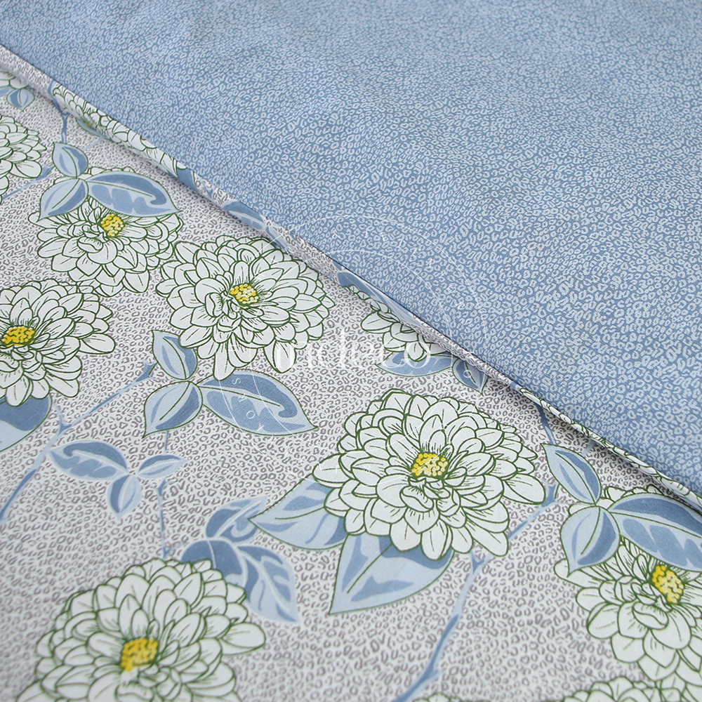 Chrysanthemum Blue Duvet Cover Set