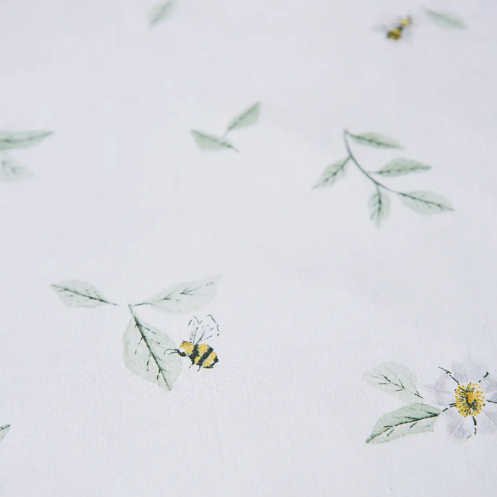 Willow Trail Green Duvet Cover Set with Fitted Sheet