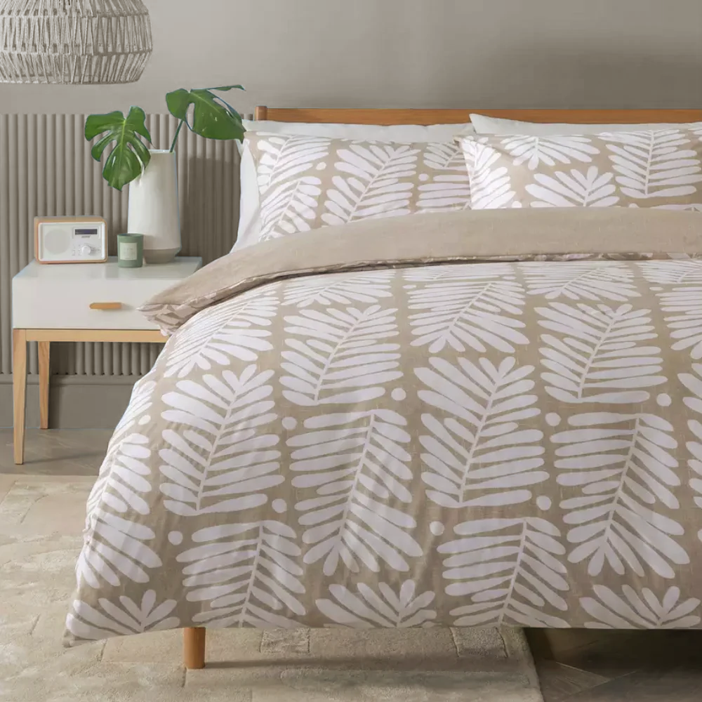 Leaf Brown Percale Duvet Cover