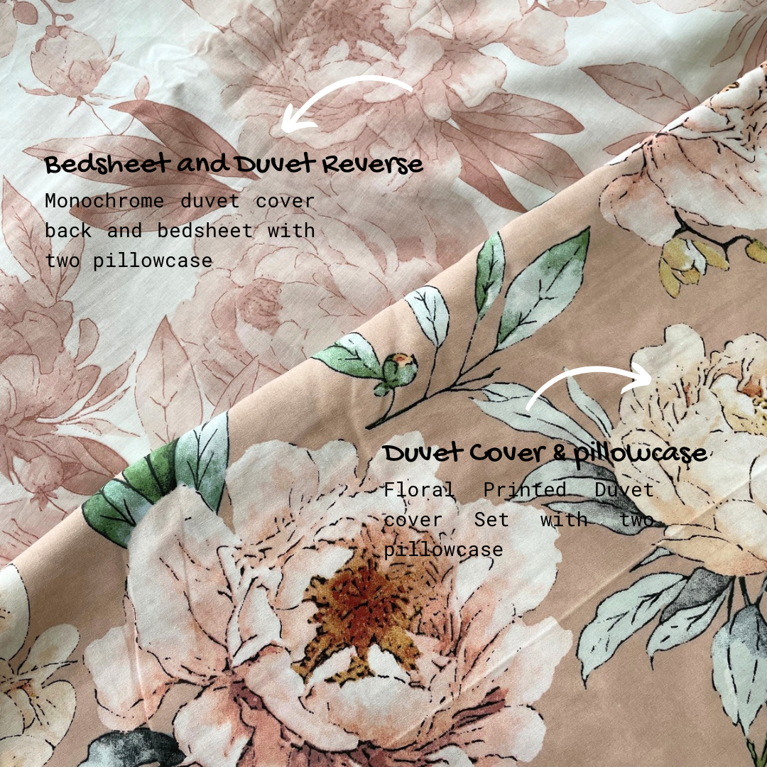 Pink Rose Duvet Cover Set
