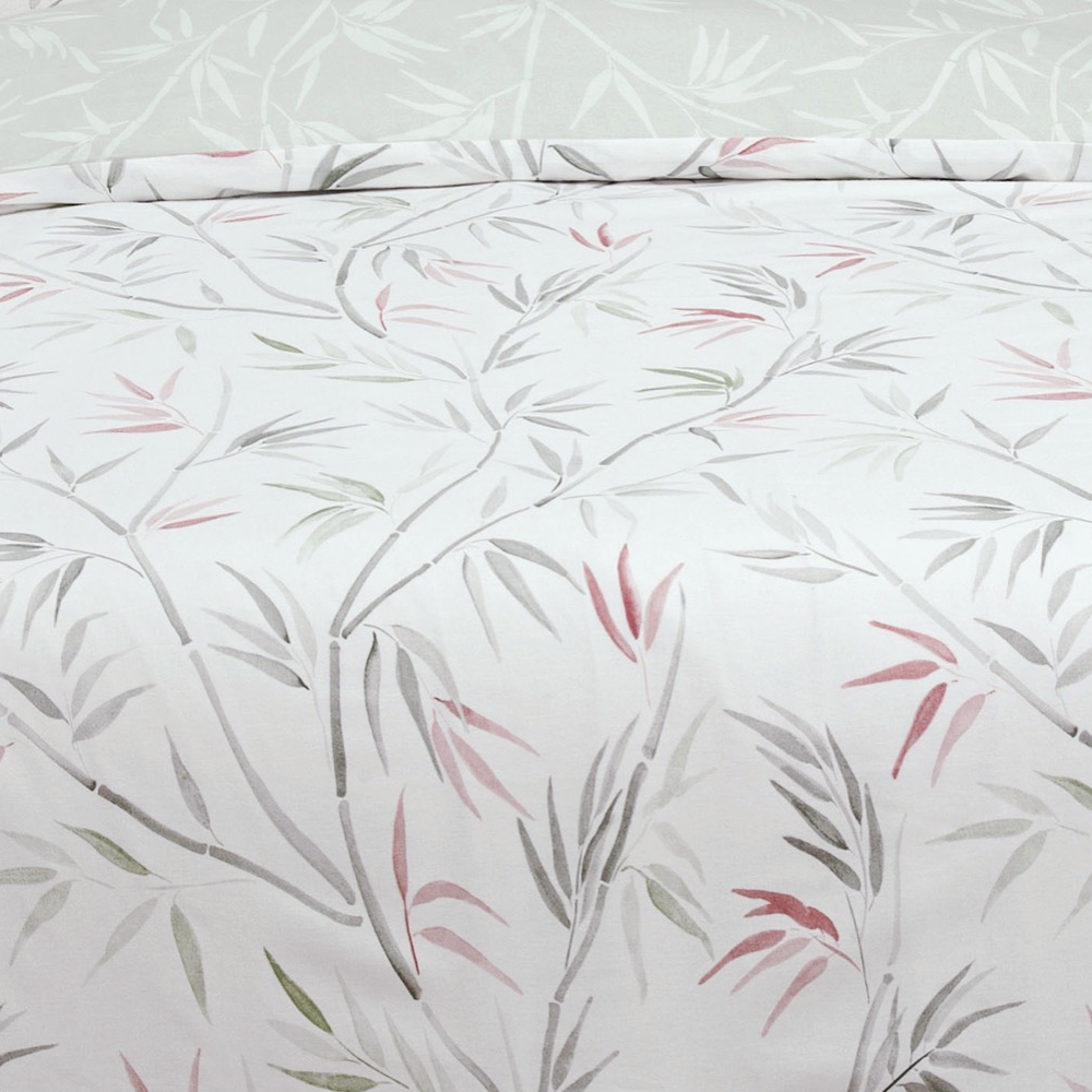 Bamboo Leaves Reversible Duvet Cover Set