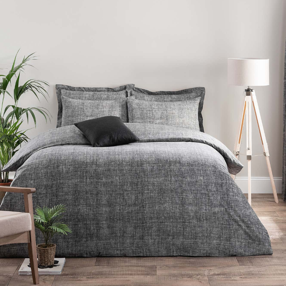 Gray Charcoal Duvet Cover Set