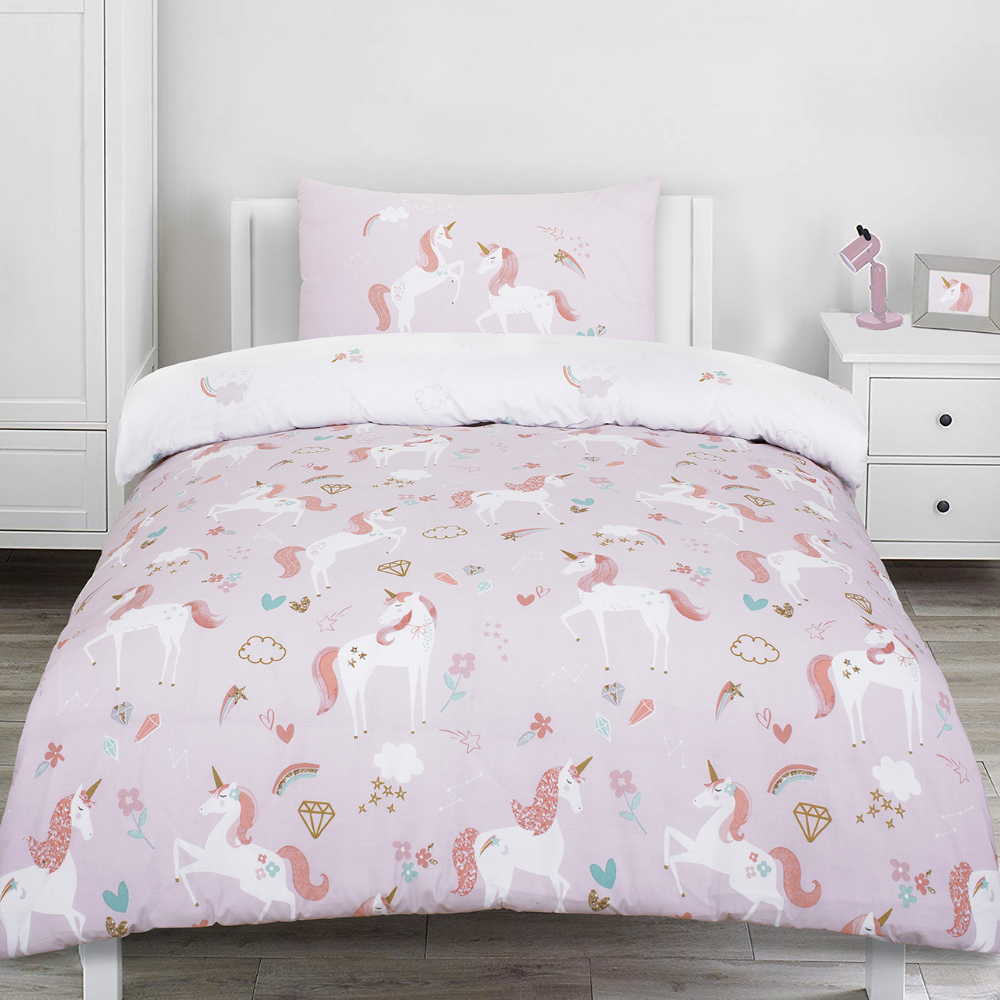 Magical Unicorn Glitter Bedsheet Set