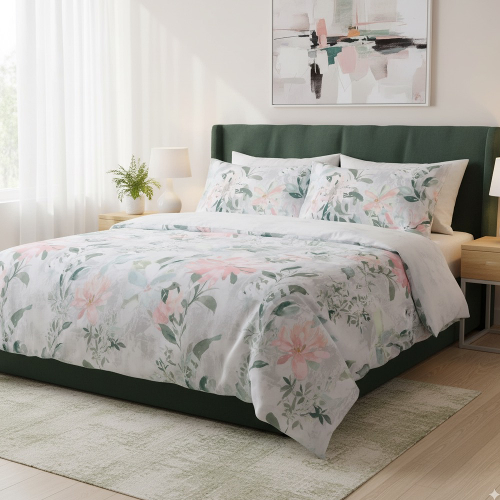 Misty Meadow Reversible Duvet Cover Set
