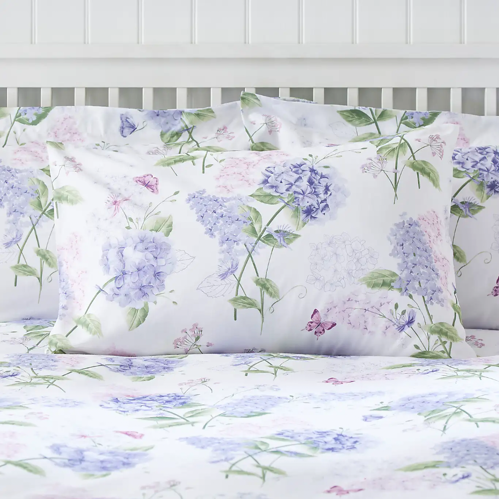 Wild Hydrangea Lilac Bedsheet Set