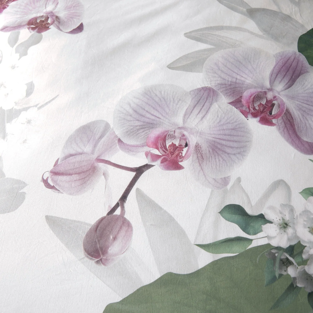 Lotus Floral Sateen 6PC Duvet Cover Set