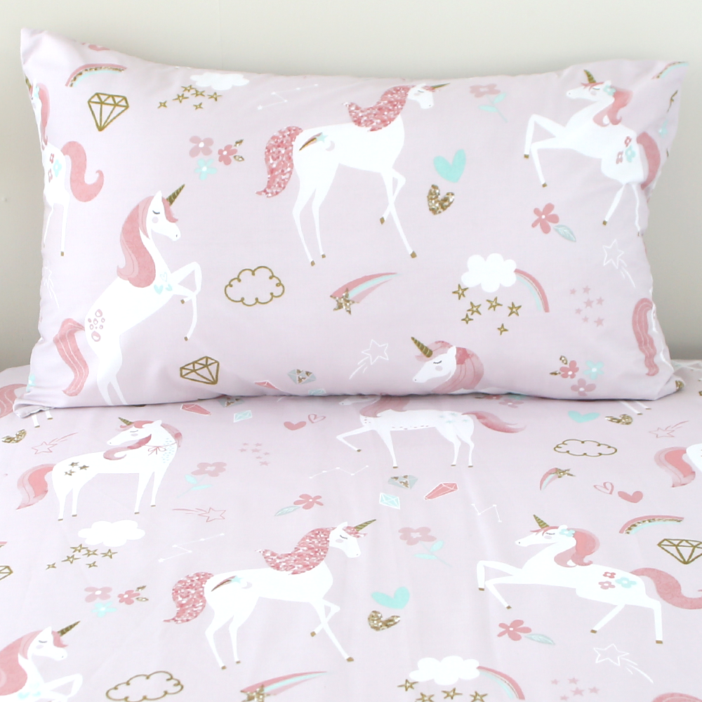 Magical Unicorn Glitter Bedsheet Set