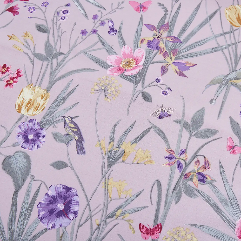 Floral Purple Bedsheet Set