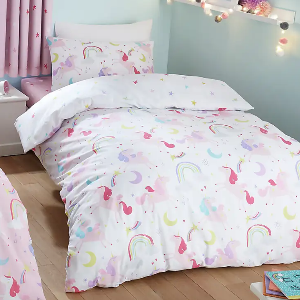 Dancing Unicorns Single Sheet And Pillowcase Set