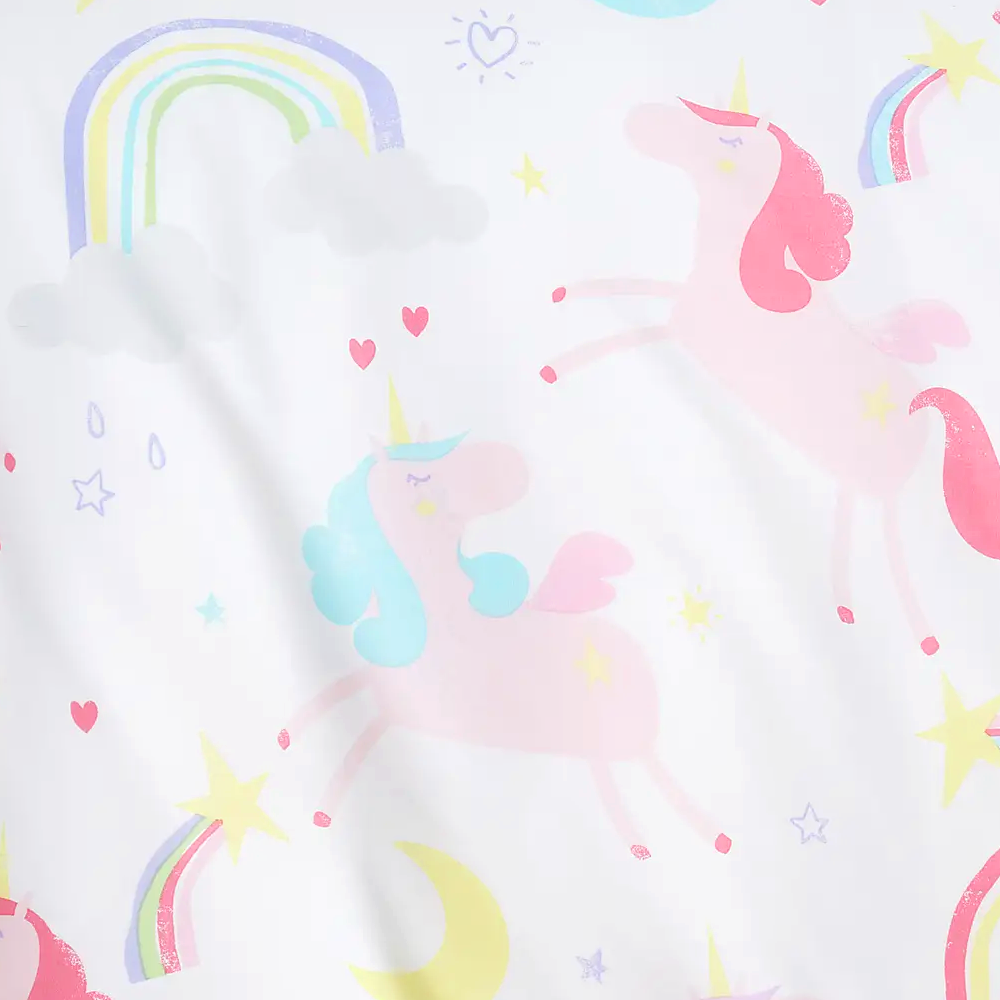 Dancing Unicorns Single Sheet And Pillowcase Set