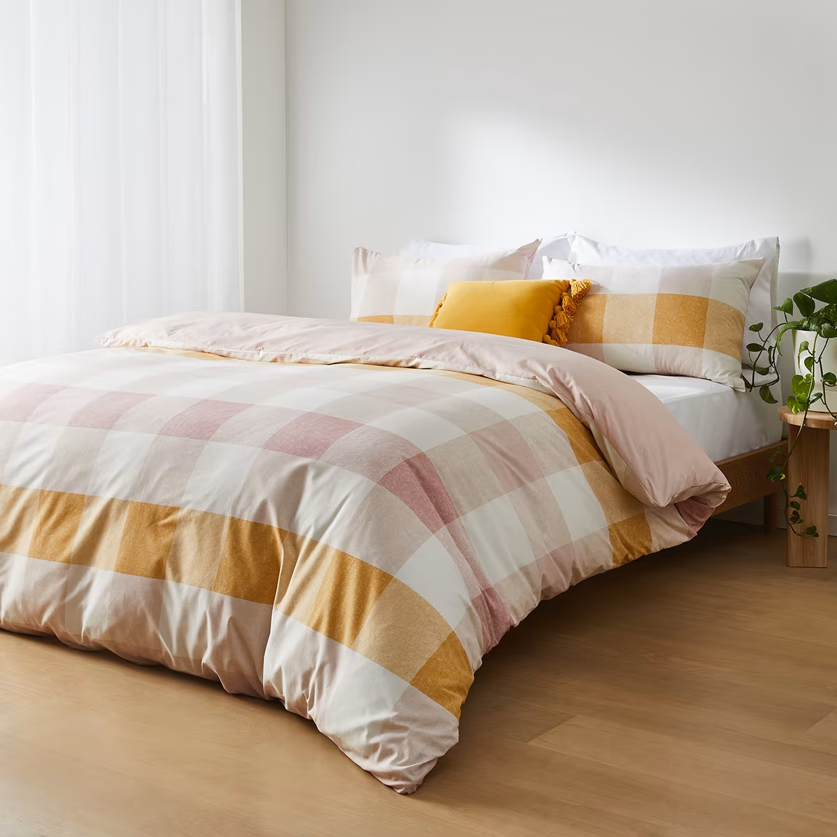 Riley Gingham 6PC Duvet Cover Set